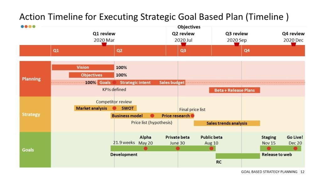 Project Action Plan for executing strategies 