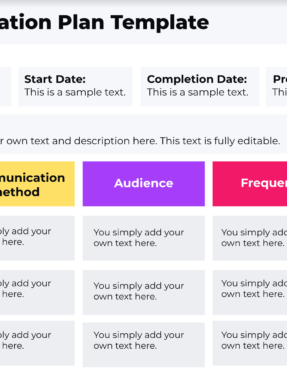 Communication Plan Template