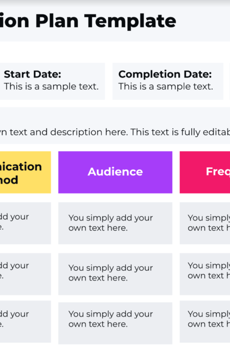 Communication Plan Template