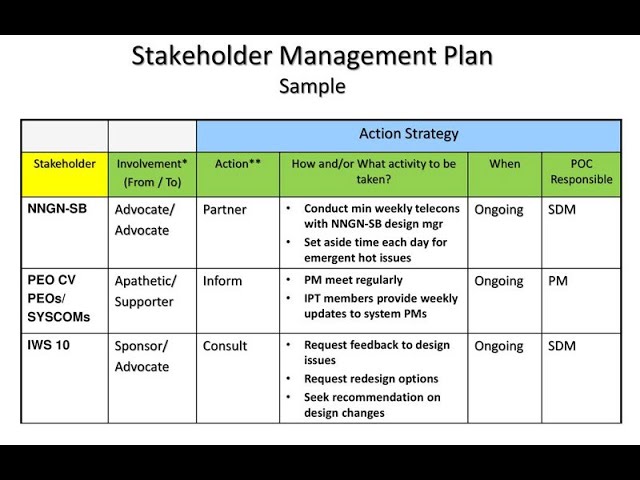 Stakeholder Management Plan Template