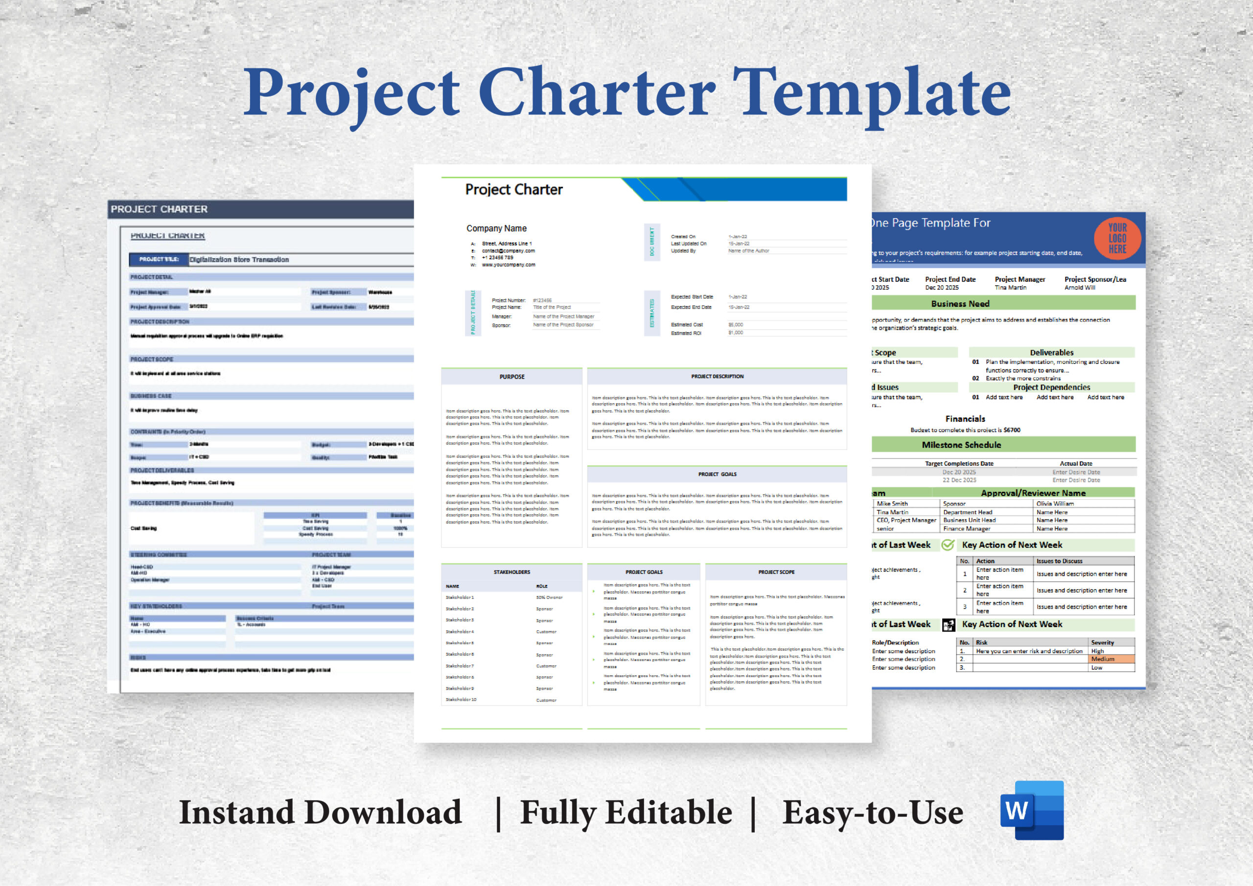 Project Charter Template